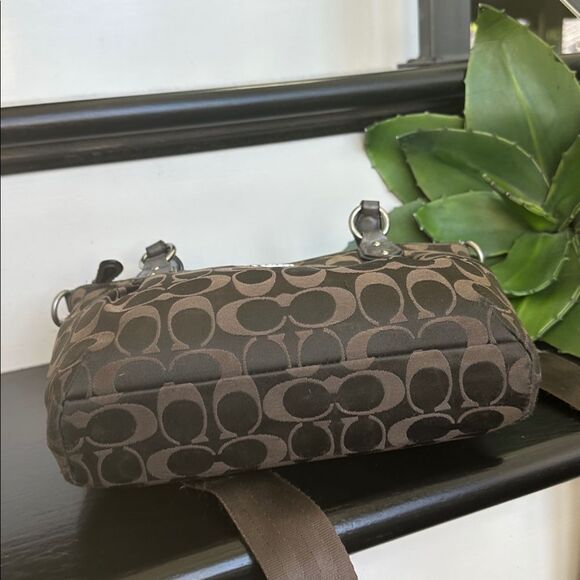 Coach genuine, leather signature canvas, Colette  Mini Fashion Satchel F33416 - Picture 7 of 10